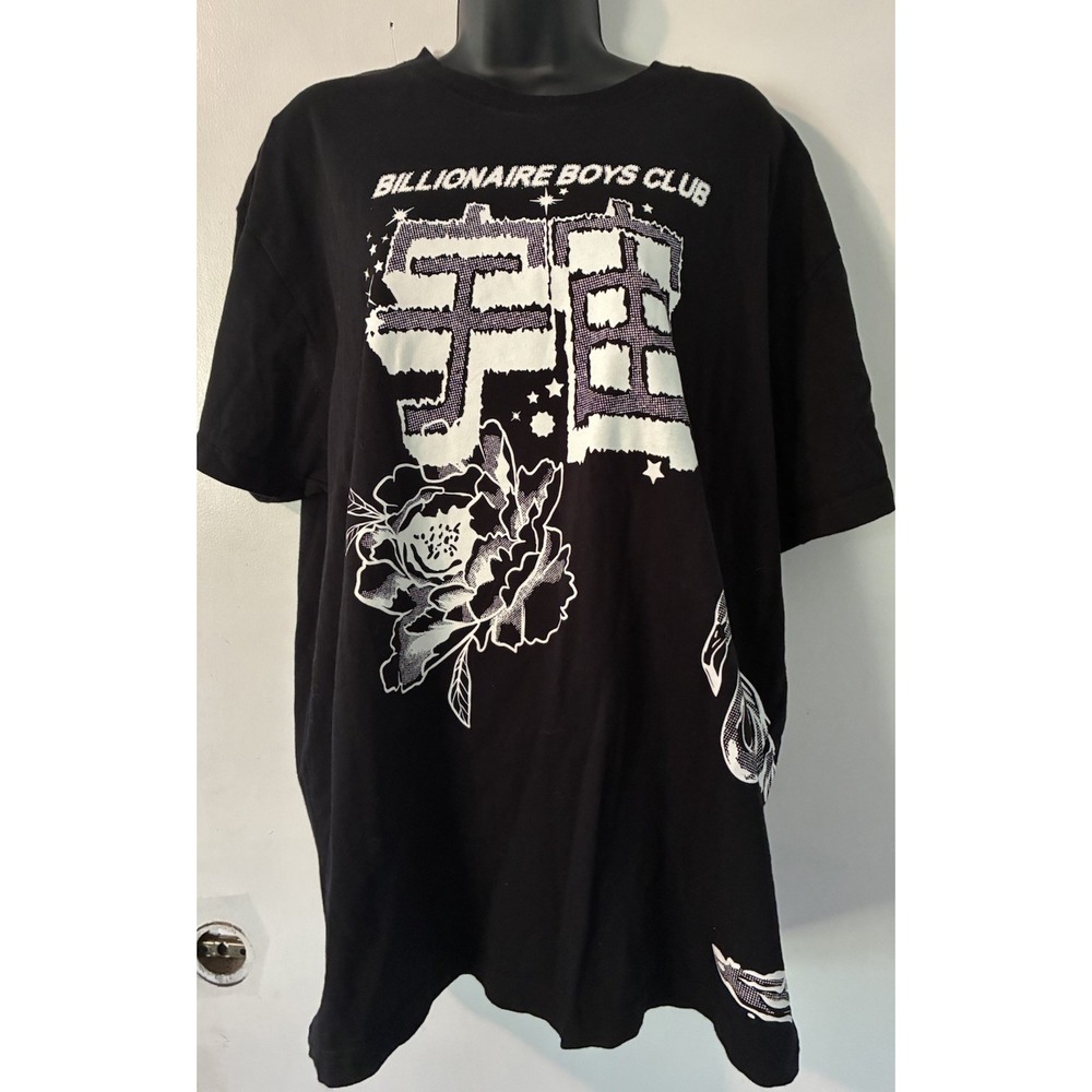 Billionaire Boys Club Black Graphic Short Sleeve Shirt Size XXL Cotton Flamingo
